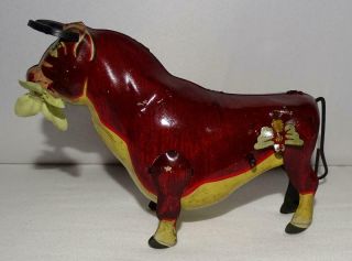 Ex Disney 1938 " Ferdinand The Bull " Lithographed Tin Wind - Up Toy By Marx -