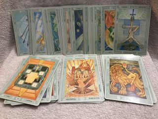 Vintage Aleister Crowley Thoth Tarot Cards Greenie 78 Cards