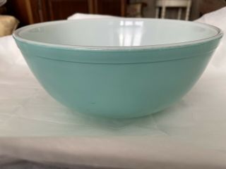 Vintage Pyrex 4 Quart Mixing Bowl 404 Aqua Turquoise Nesting Mixing Bowls