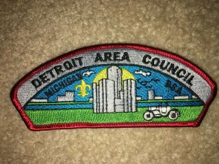 Boy Scout Detroit Area Su - E Downtown Skyline Michigan Csp Council Strip Patch