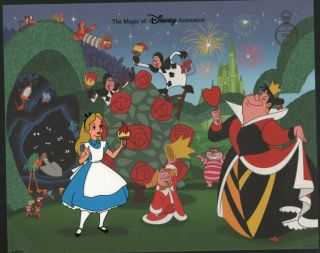 Magic Of Disney Alice In Wonderland Hand Painted Cel Animation Red Queen 11x14