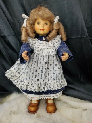 Vintage Anri Limited Hand Carved Wooden Doll " Charlotte " By Sarah Kay 13 " - 14 "