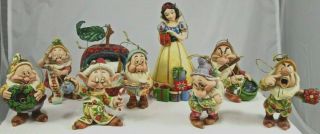 Disney Jim Shore Snow White And The 7 Dwarfs Ornament Set