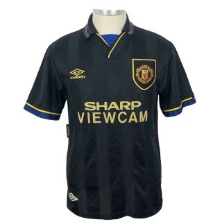 Manchester United 1993 - 1995 Vintage Home Football Shirt Size Medium Umbro Sharp