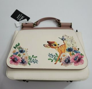 Disney Loungefly Crossbody Bag Bambi Floral Purse Bag Handbag Nwt