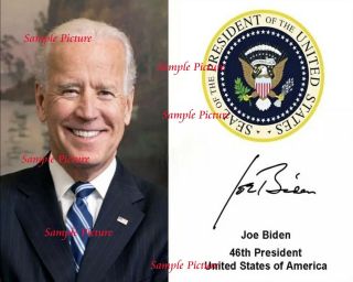 Joe Biden Presidential Seal Autograph Picture 2020 - Photo Semi Glossy (print)