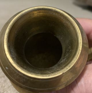 Old Brass Handcrafted Unique Small Nickel Plated Holy Water Pot 3