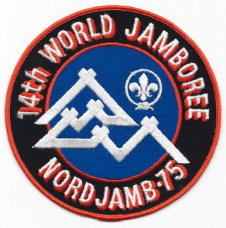 1975 14th World Jamboree Mondial Nordjamb Norway Back Patch Boy Scouts