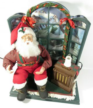Vtg 1995 Holiday Creations Animated Storyteller Santa 2d Cassette Player -