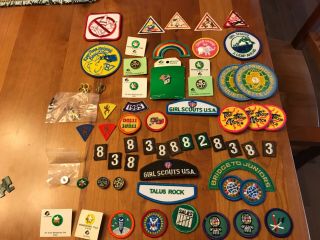 Vintage Girl Scout Patches,  Pins And Badges