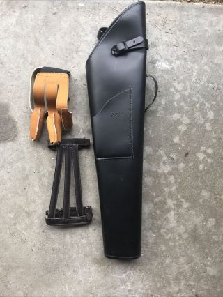 Vintage Fred Bear Leather Quiver And Grips