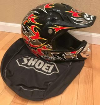 Vintage Shoei Troy Lee Designs Motocross Helmet Vfx - R 6 - 7 Size S Small