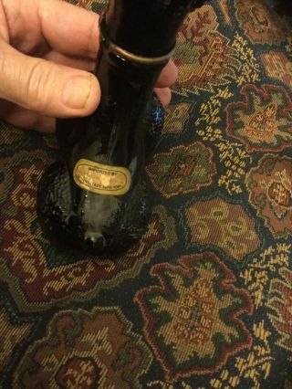Vintage Gori Rose Italian Wine Black Poodle Glass Decanter Bottle