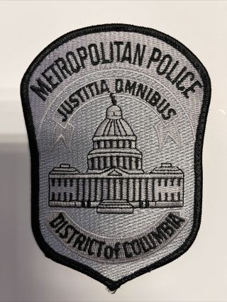 Metropolitan Police Department District Of Columbia Patch - Gray