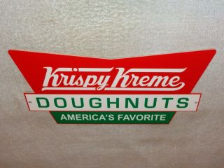 Vintage Krispy Kreme Doughnuts 12 " Metal Cream Restaurant Gasoline Oil Food Sign