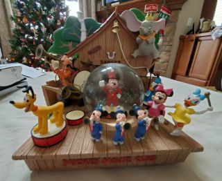Disney Store Exclusive Mickey Mouse Club Musical Snowglobe Snow Water Globe Wbox
