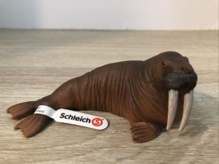 Schleich Ocean Life Walrus With Tags 14803 Realistic Educational Toy Animal