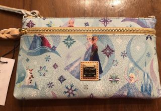Nwt Disney Frozen Princess Elsa And Anna Wristlet By Dooney & Bourke