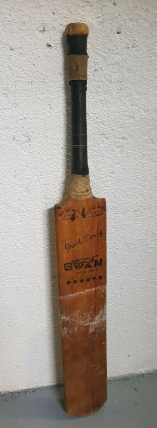 Vintage Swan Cricket Paddle Bat Made In India