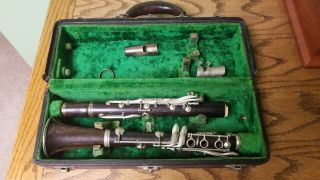 Vintage Carl Fischer York France Wood Clarinet Parts Instrument