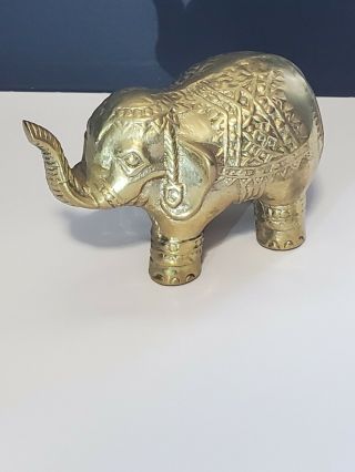 Vintage Pg Elephant Figurine/paperweight Brass Heavy