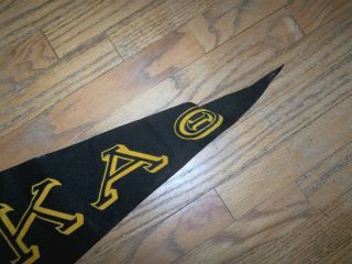 VINTAGE Kappa Alpha Theta sorority 1950 ' s pennant / banner w/ crest 29 