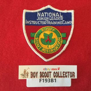 Boy Scout Schiff Scout Reservation National Jr.  Leader Inst.  Training Camp Patch