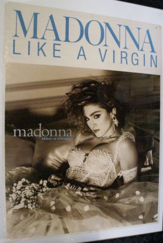 Madonna Poster Vintage Sire Records Promo Like A Virgin 1984