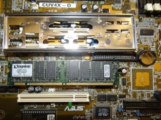 Asus CUV4X - D Dual Socket 370 Motherboard Vintage With AGP Video Card 3