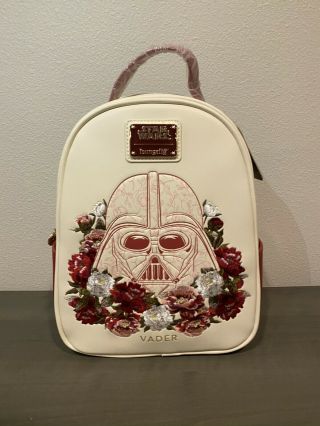 Rare With Tags Loungefly Star Wars Darth Vader Floral Mini Backpack