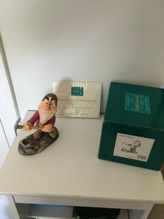 Wdcc Snow White Grumpy: “with A Shovel Or A Pick” 1232443 W/coa
