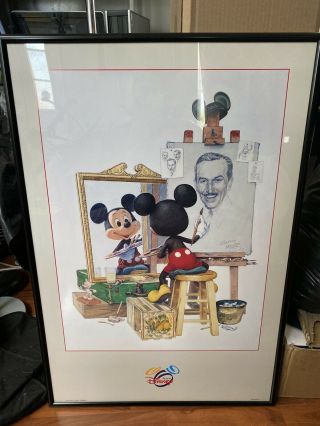 Mickey Mouse Walt Disney  Triple Self Portrait  By Charles Boyer