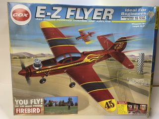 Vintage Control Line Model Airplane Cox E - Z Flyer Firebird Airocobra Nos