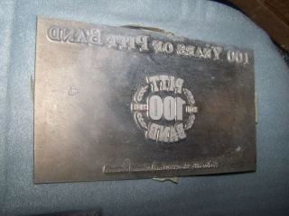 Metal Printing Plate For Book Titled " 100 Years Of Pitt Band 1911 To 2011 ".