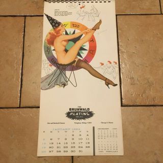 Vintage Bill Randall ' s 1964 Date Book Pin - Up Calendar Full Complete 12 Months 2