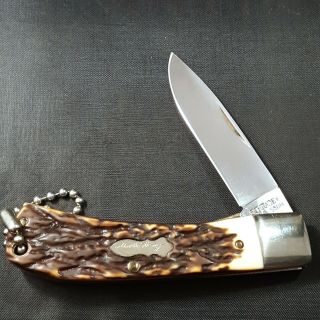 Schrade Knife Made In Usa 55uh Uncle Henry Bruin Liner Lock Vintage Old Pocket