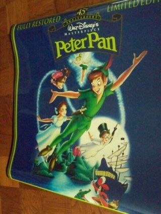 Disney Peter Pan - The Disney Store Display 48x48 Vinyl Poster 45th Anniversary