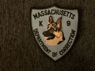 Massachusetts Department Of Correction K - 9 Patch