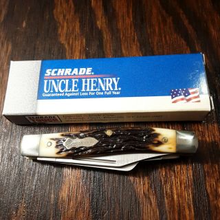 Schrade Knife Made In Usa 885uh Uncle Henry King Ranch Vintage Folding Pocket
