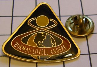 Nasa Apollo 8 Borman Lovell Anders Vintage Pin Badge
