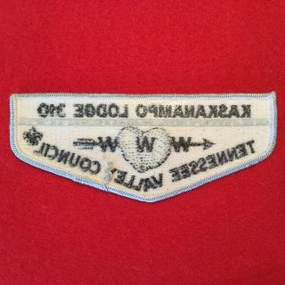 Boy Scout OA Kaskanampo Lodge 310 S11 Pink Order Of The Arrow Flap Patch TN 2