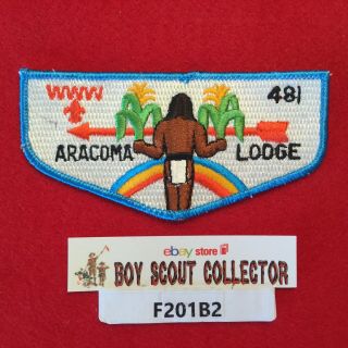 Boy Scout Oa Aracoma Lodge 481 S5 Order Of The Arrow Flap Patch