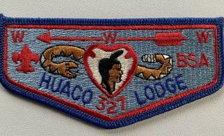 Boy Scout Oa 327 Huaco Vintage S8a Blue Lock Stitch