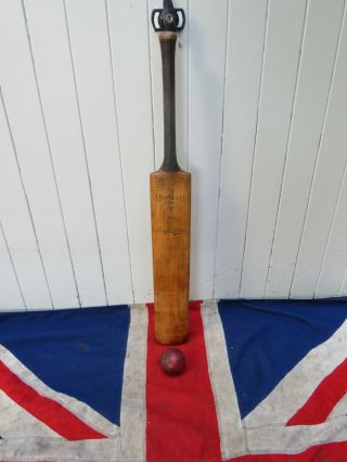 Top Quality Antique Vintage Retro Wooden Cricket Bat And Cricket Ball Sports Vm