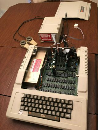 Vintage Apple II Plus Computer with Floppy Drive and Joysticks 2