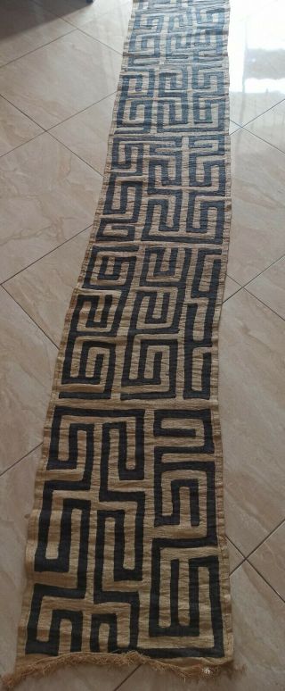 Vintage African Kuba Cloth 118 " By 18 "