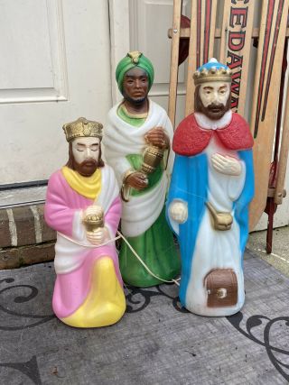 Vintage Empire Christmas Nativity Wise Men Blow Molds