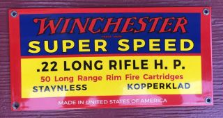 Porcelain Winchester Shop Cash Register Point Of Sign Gun Shop Ammo
