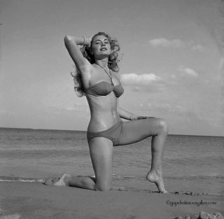 Bunny Yeager 1960s Pin - Up Camera Negative Photograph Bathing Beauty Nadine Ducas