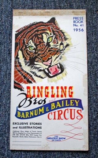 Orig.  1956 Ringling Bros.  Barnum & Bailey Circus Press Book 41 / 12 Pgs.